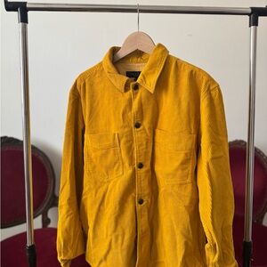 Rag & Bone Yellow Lightweight Corduroy Shirt Jacket corduroy